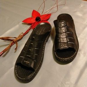COPY - JOSEF SEIBEL LEATHER Slides pre-loved sz-9